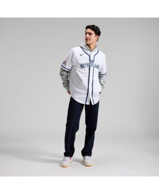 Men's White Netherlands Baseball 2026 World Baseball Classic Stadium Jersey