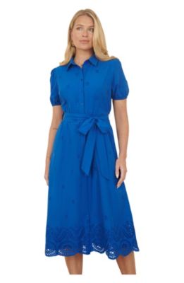 Women's Cotton Shirt Midi Dress