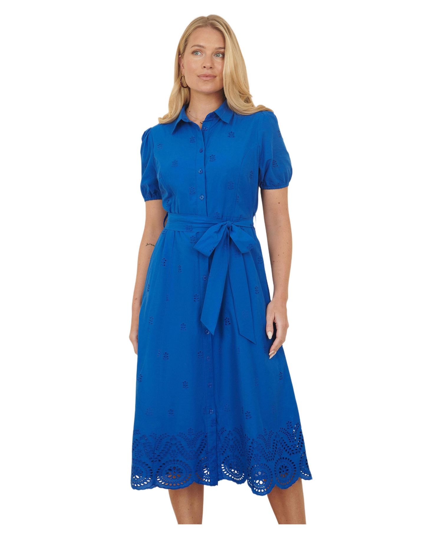 Women's Cotton Shirt Midi Dress