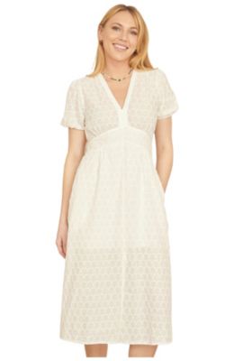 Women's Broderie Anglaise Midi Dress