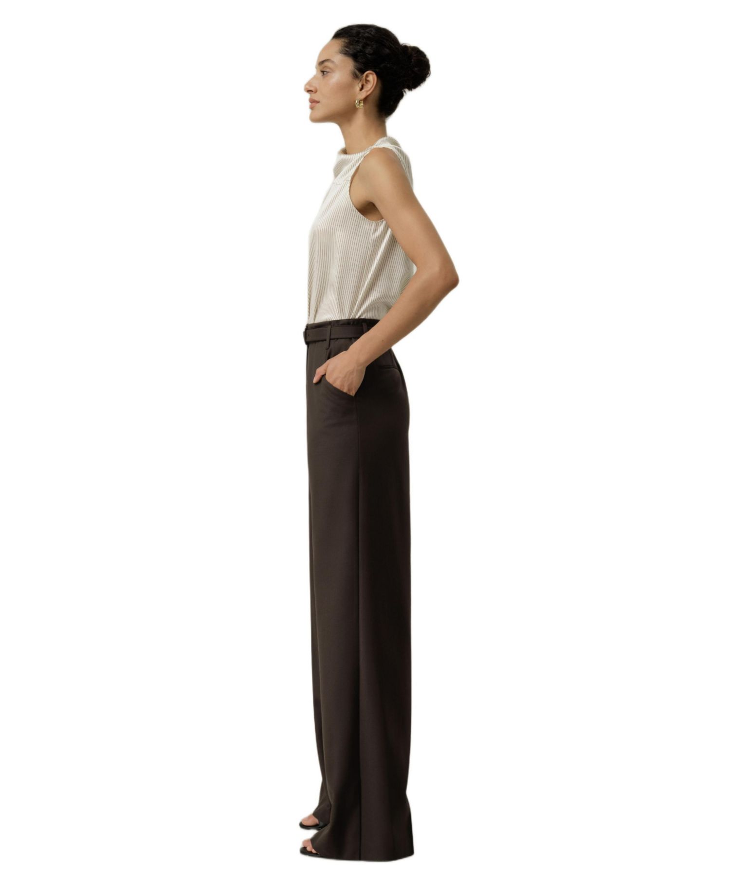 Women's Asymmetric Silk Charmeuse Sleeveless Top