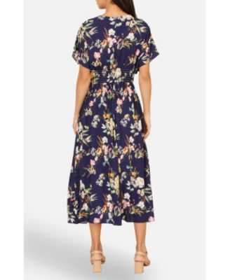 Women's Floral Print Midi Dress