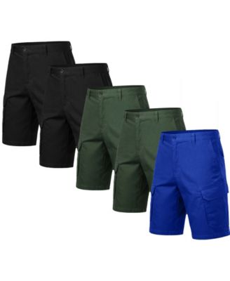 Men's Cotton Flex-Stretch Cargo Shorts-5 Pack