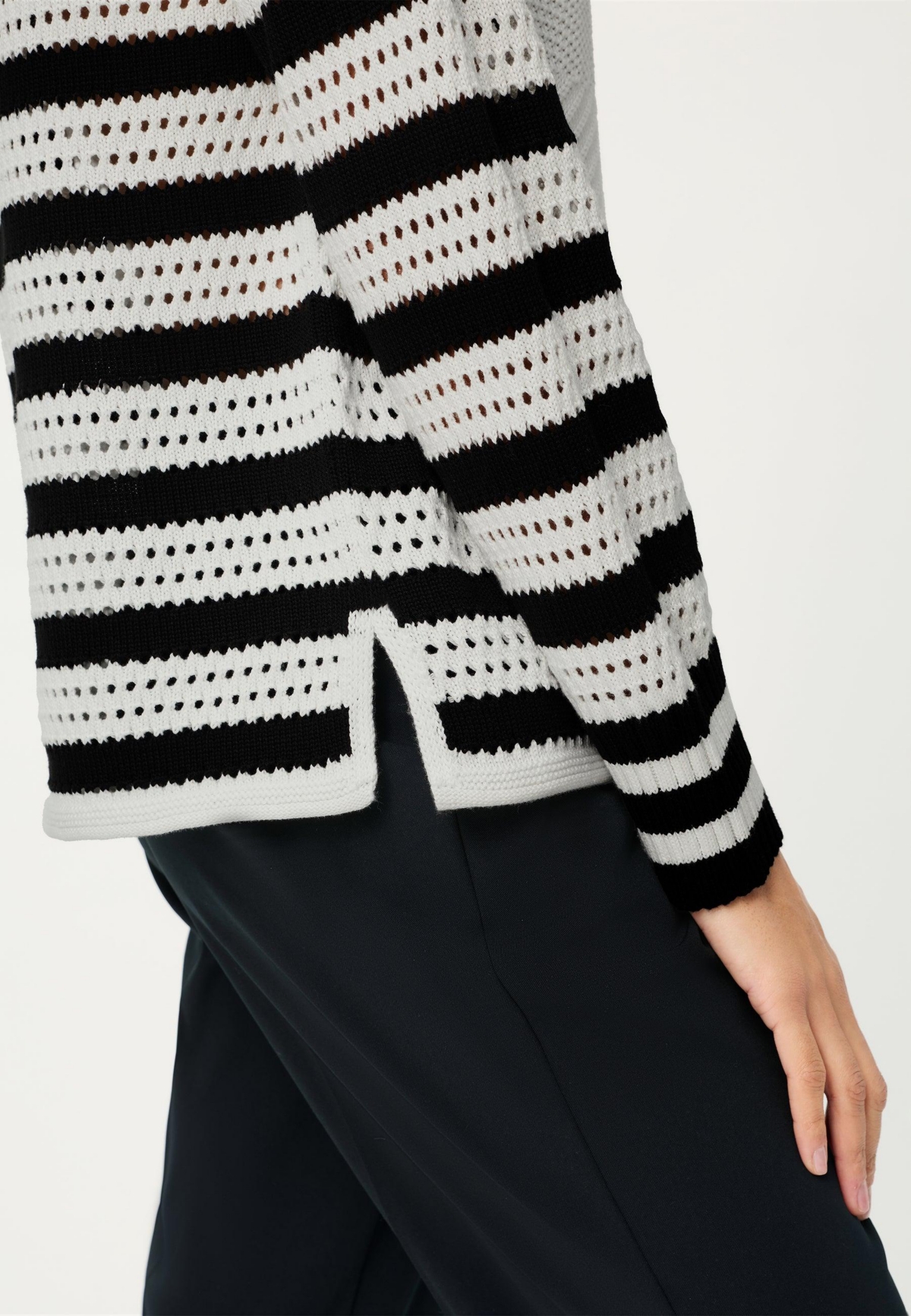 Olsen Women's Abstract Open Knit Sweater