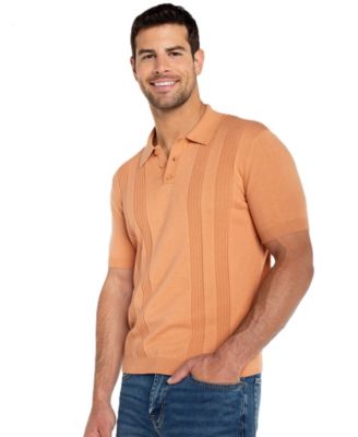 Men's Short-Sleeve Knit Polo Sweater