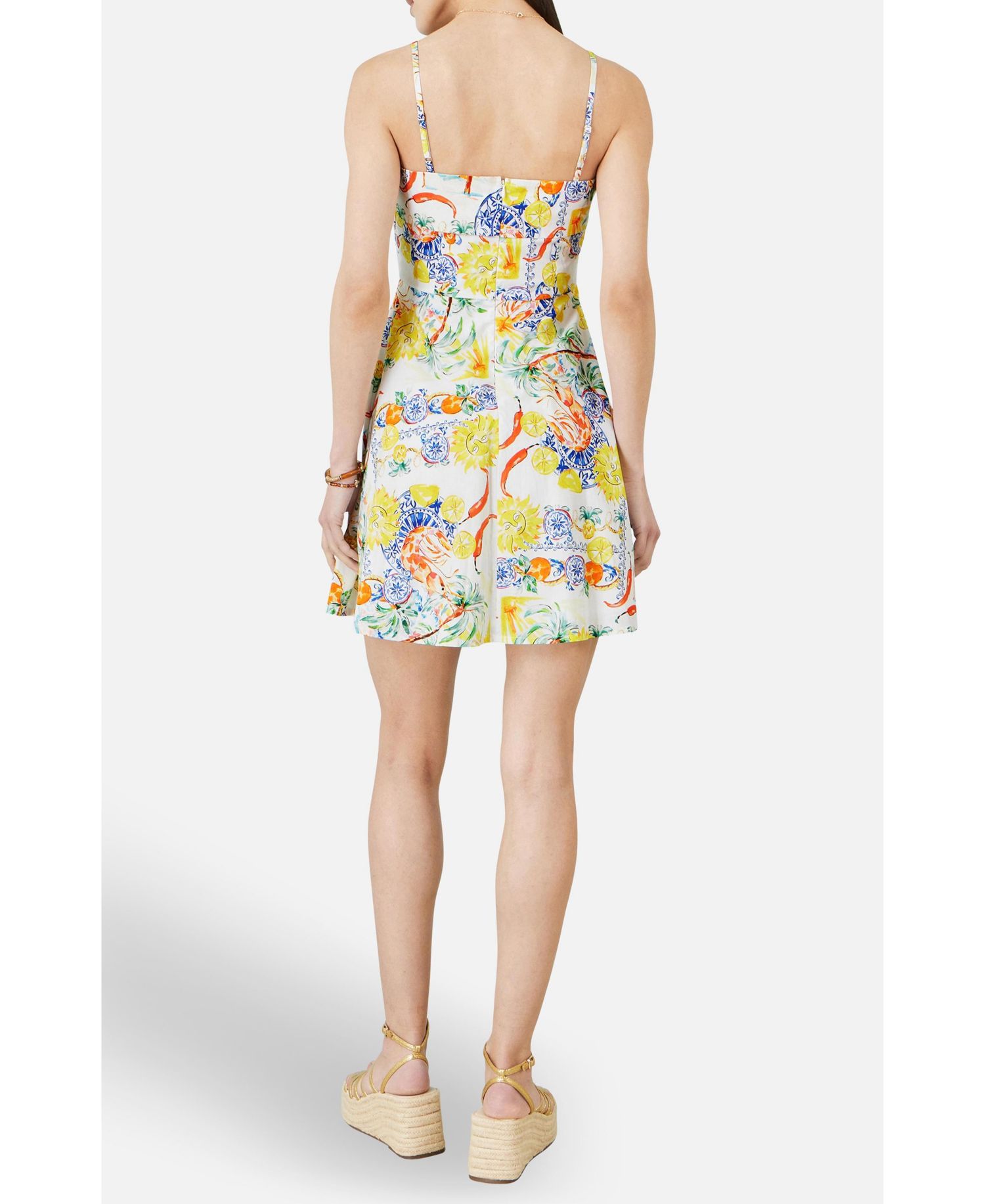 Women's Print Cotton Mini Sun Dress