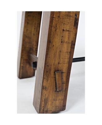 Cannon Valley Rustic Distressed Industrial Trestle 50" Coffee Table