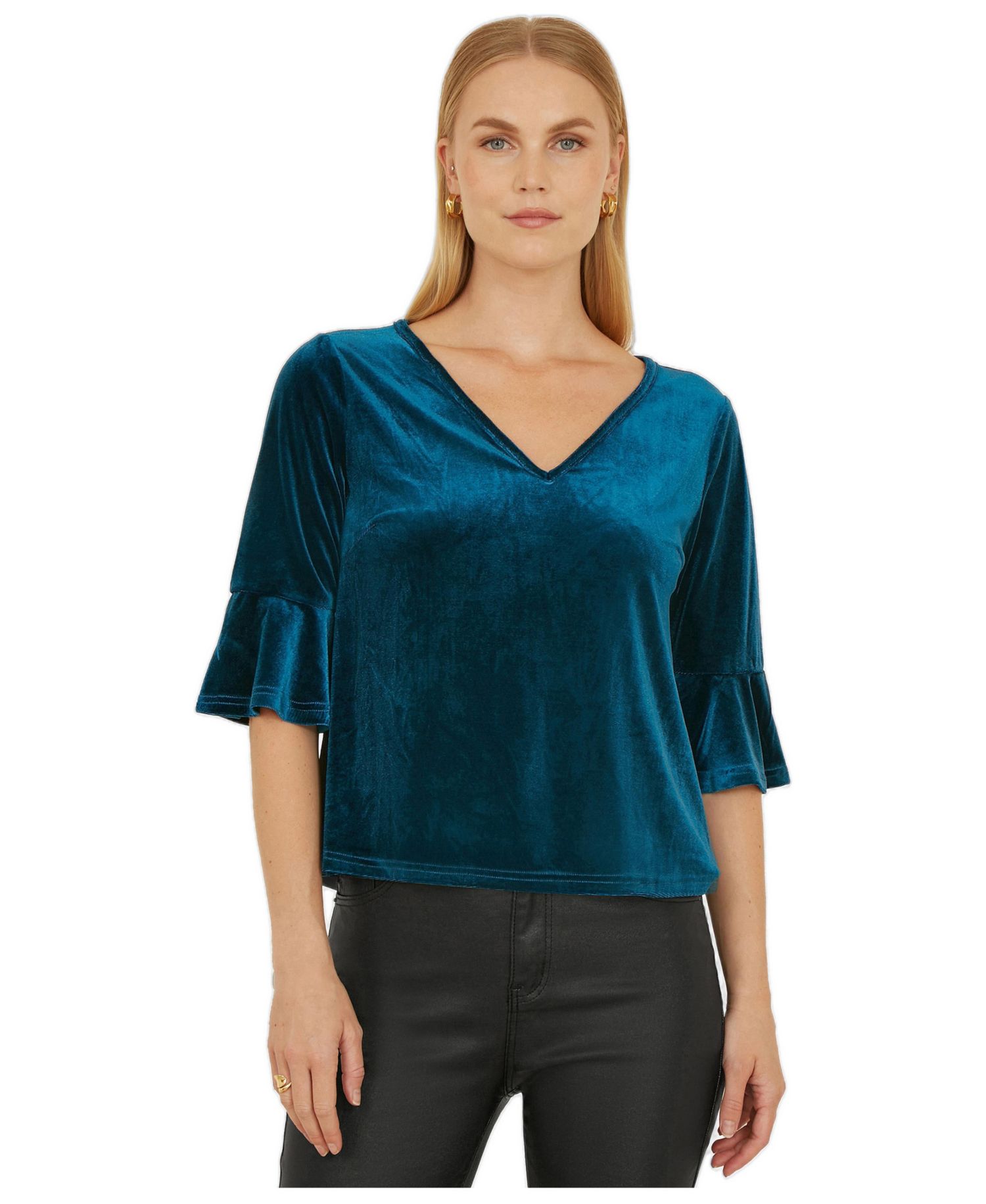 Women's Fluted Sleeve Relaxed Fit Top