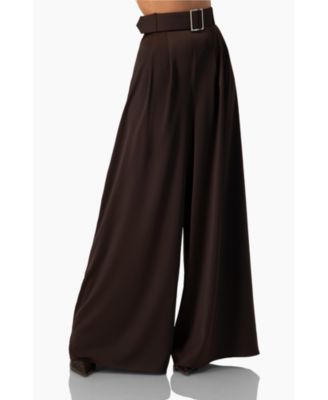 Women's Wide-Leg Satin Trousers