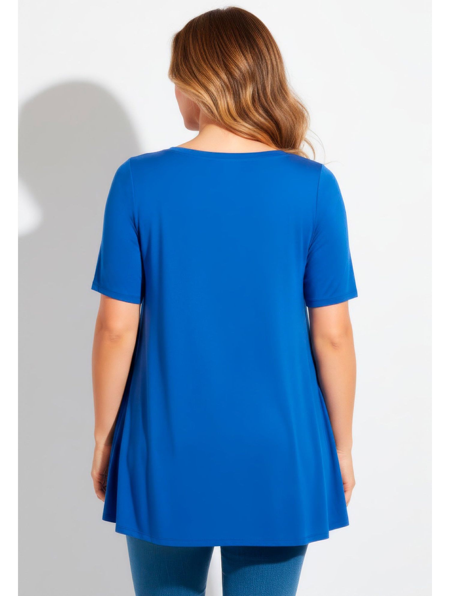 Women's Plus Size Boatneck Swing Tunic
