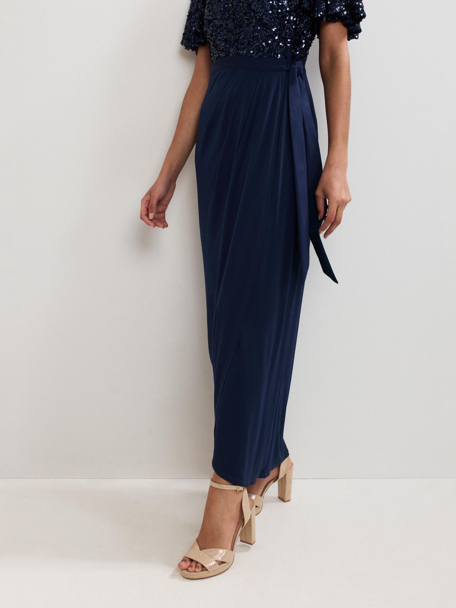 Women's Janessa Sequin Wrap Maxi Dress