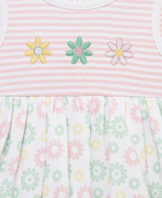 Baby Girls' Daisy Fun Printed Popover and Hat, 2-Piece Set