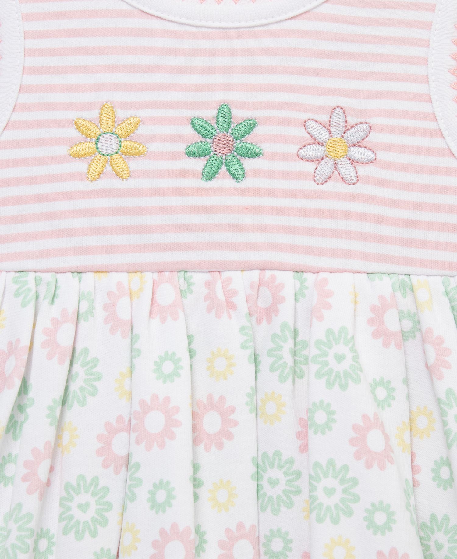 Baby Girls' Daisy Fun Printed Popover and Hat, 2-Piece Set