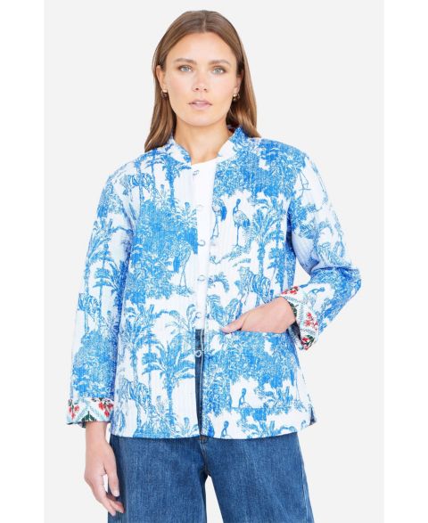 Женские куртки Yumi Palm Reversible Cotton Quilted Jacket