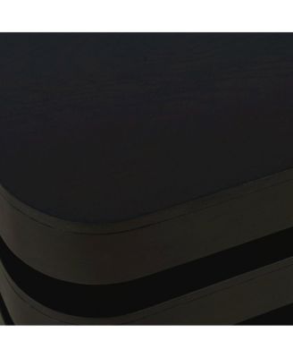 Mid-Century Modern Floating Sculpture Layered Coffee Table with Caster Wheels