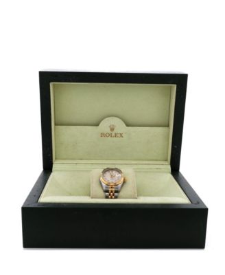 Oyster Perpetual Datejust Automatic Watch in Stainless Steel and Gold with Diamond Markers 26mm