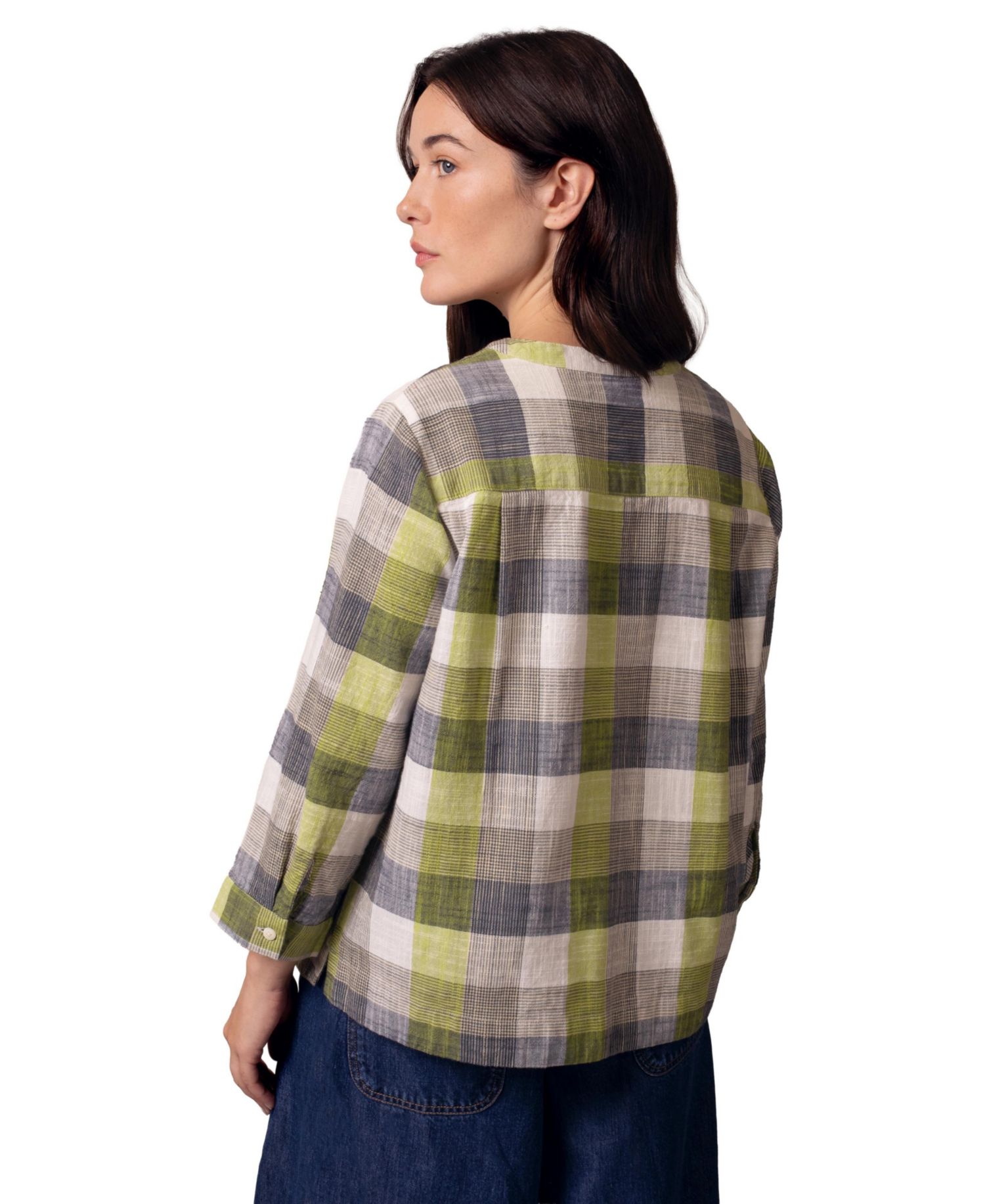 Women's Collarless Swing Blouse