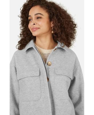 Women's Textured Finish Patch Pocket Shacket