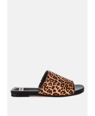 Women's Panthera Leopard Print Slider Flats