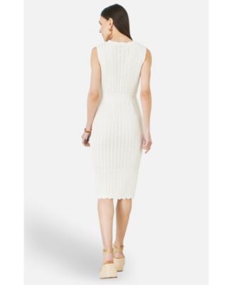 Women's Cotton Scallop Crochet Knitted Dress