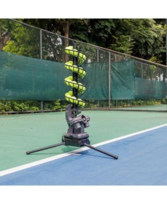 Tennis Ball Machine with Stable Triangular Iron Base and Adjustable Speed Oscillating Function with Carrying Bag for All Skill Levels