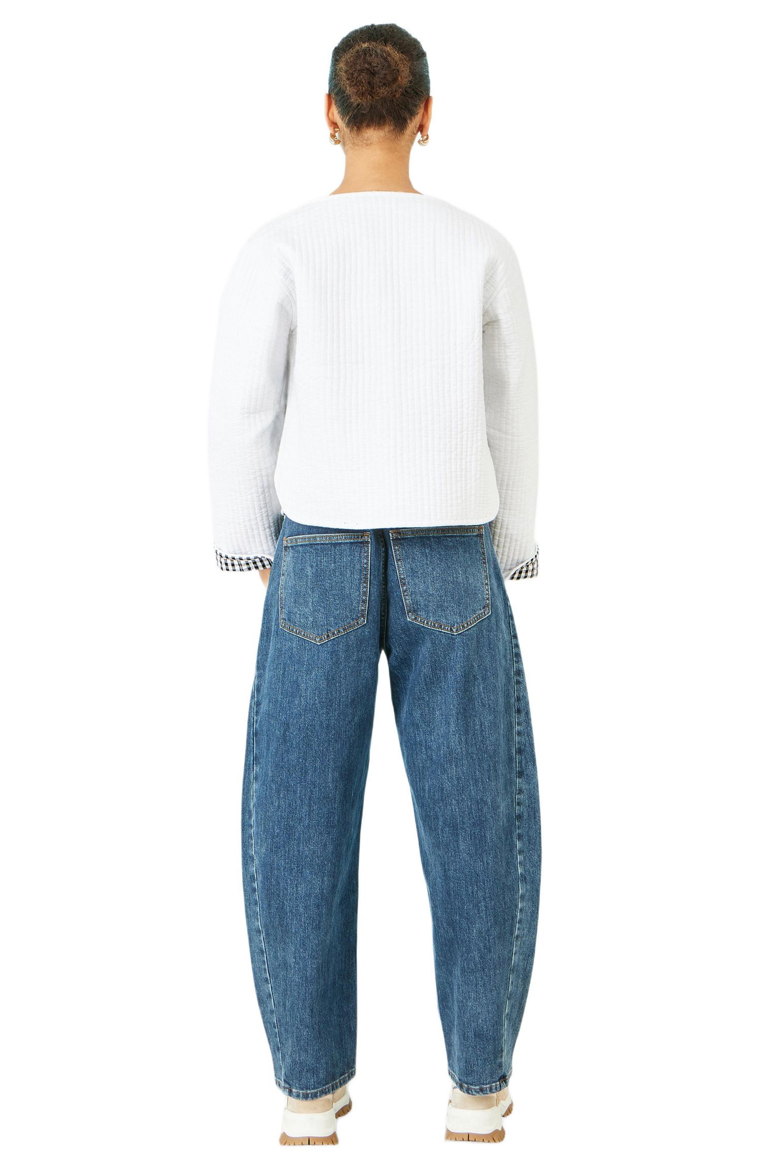 Women's Reversible Cotton Quilted Cropped Jacket