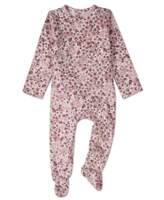 Baby Girls "Petite Florets" Rich Floral Footie