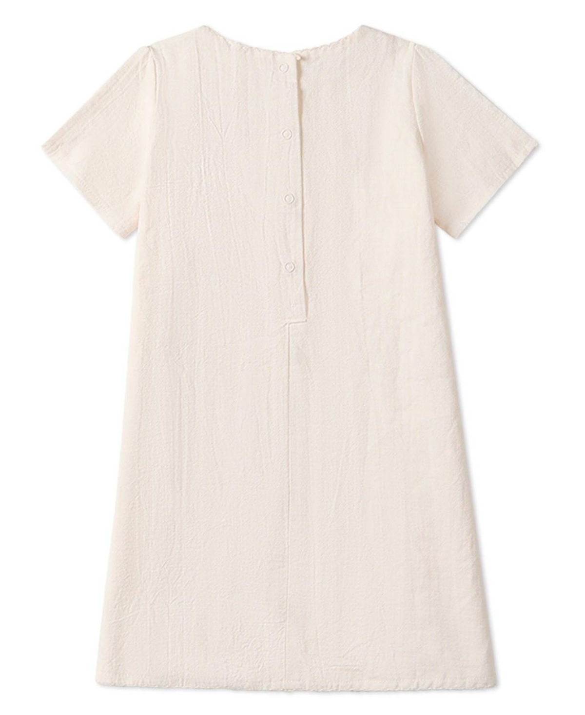 MeMoi Little Girls "The Most Perfect Bows" Embroidered Cotton Short-Sleeve Dress