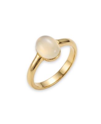 Halo Chalcedony Cabochon Ring