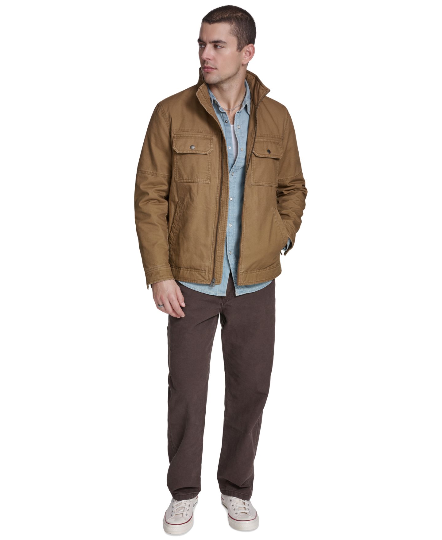 Мужская куртка Levi's Cotton Lightweight, цвет: Коричневый — фото 2