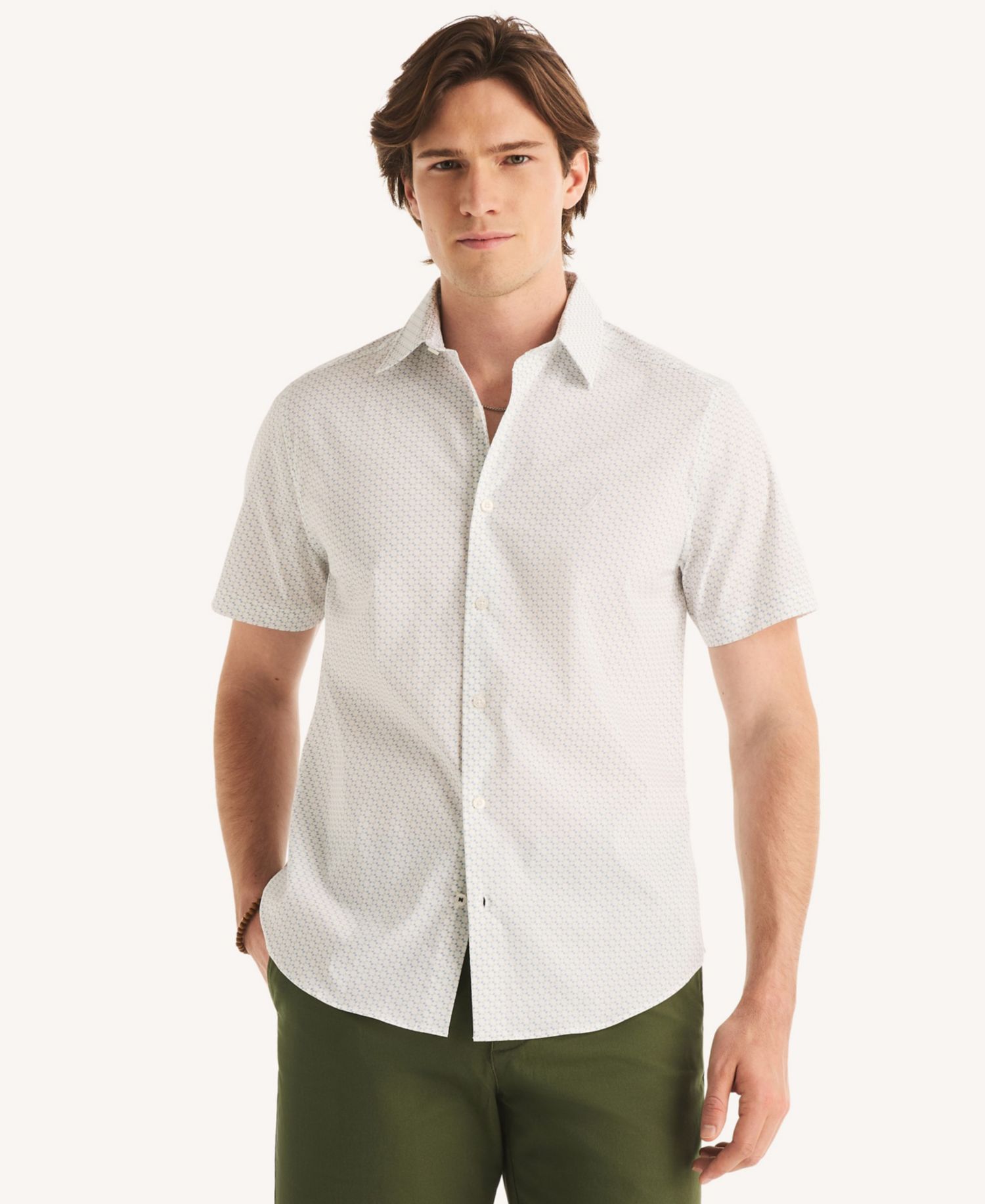Men's Short-Sleeve All-Over Print Classic-Fit Shirt