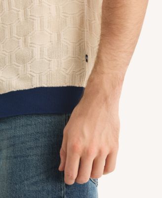 Men's Short-Sleeve Polo Sweater