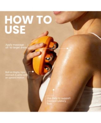 Anti-Cellulite Massage Roller & Firming Body Massage Oil Bundle With Collagen & Stem Cell Cellulite roller for thighs & glutes Bundle