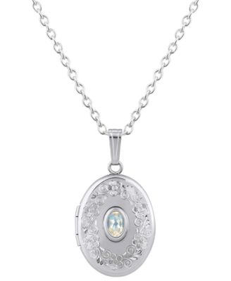 Citrine (3/8 ct. t.w.) Locket Pendant Necklace in Sterling Silver (Also Available in Muti-Stones)
