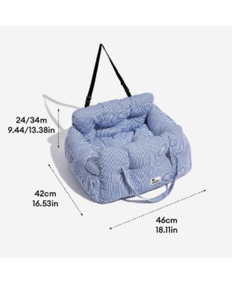 Portable Leisure Outing Dog Car Single-Seat Bed, Stripe