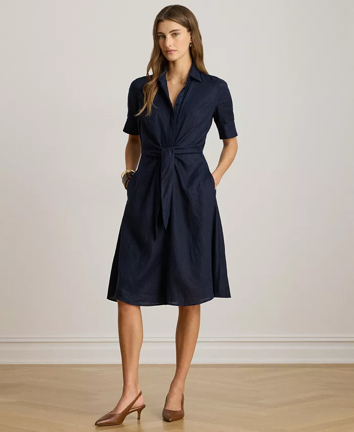 Women's Linen Shirtdress - thumbnail 6
