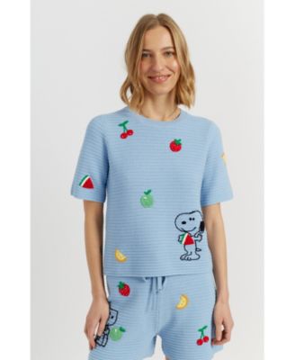 Women's Cotton Snoopy Crochet Tee