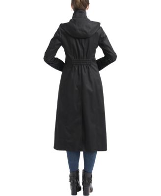 Women's Plus Size Hooded Long Rain Coat