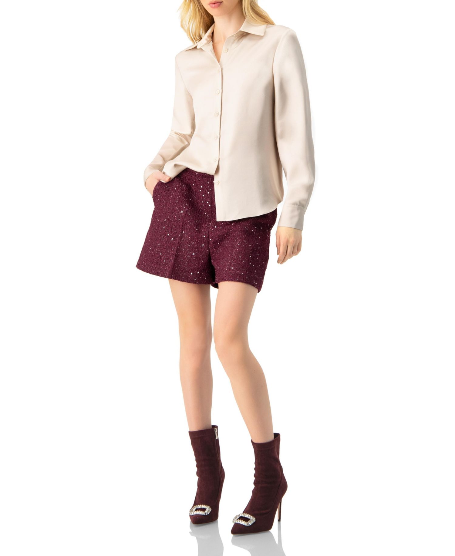 Women's Tailored Shorts with Pockets