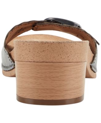 Women's Haisly Leather Buckle Band Block Heel Sandals