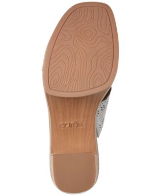 Women's Qamra Leather Criss-Cross Platform Block Heel Sandals