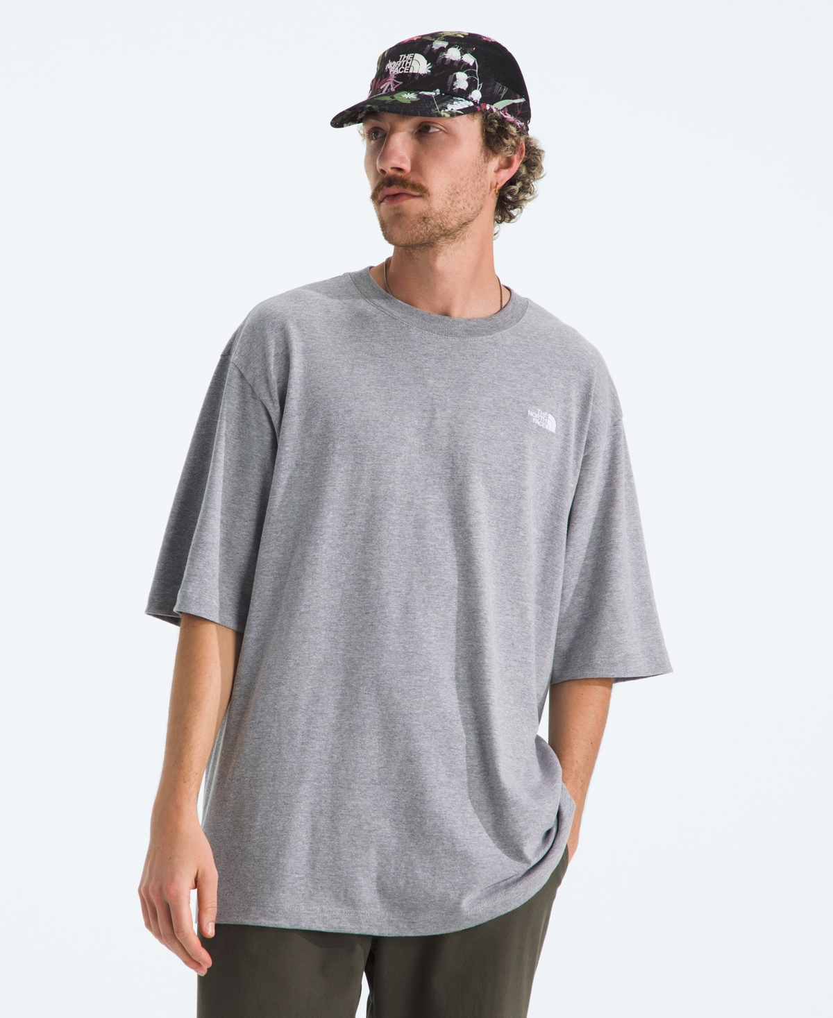 The North Face Men’s TNF™ Essential Simple Dome Oversize Short-Sleeve T-Shirt (Size: Small): Pale Grey Heather