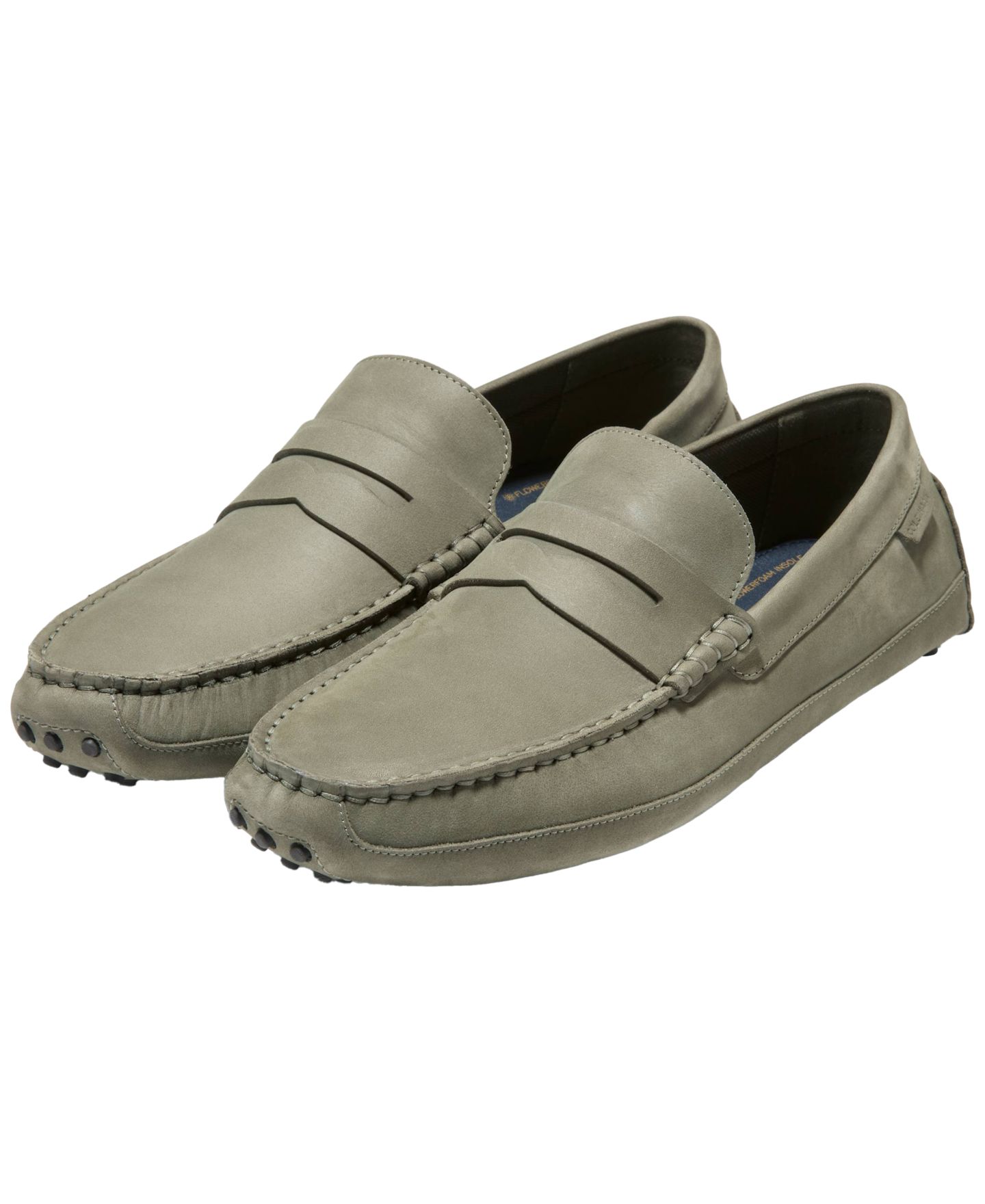 Мужские лоферы-драйверы Cole Haan Davies Grand без застёжек, цвет: Оливковый нубуковый — фото 8