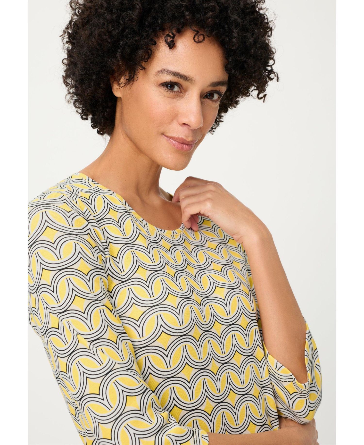 Women's Retro Geo Print T-Shirt