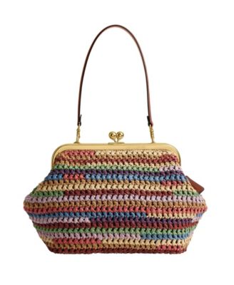 Kisslock Medium Multi Straw Frame Bag 27