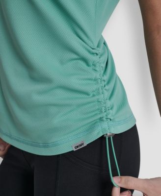 Women's Ruched Side Seams V-Neck Tech T-Shirt