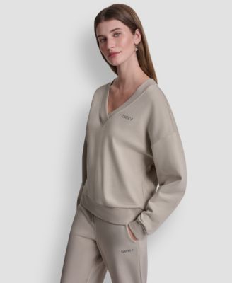 Sport Women's Metallic Bubble Logo V-Neck Sweatshirt