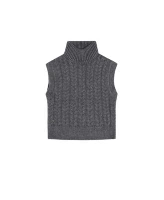 Big Girls New Pompom Vest Tricot