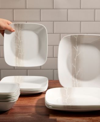 Vitrelle Studio Square Wandering Grove 18-Pc. Dinnerware Set, Service for 6