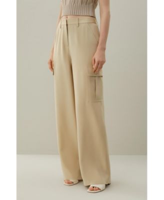 Women's Silk Crepe Cargo Pant